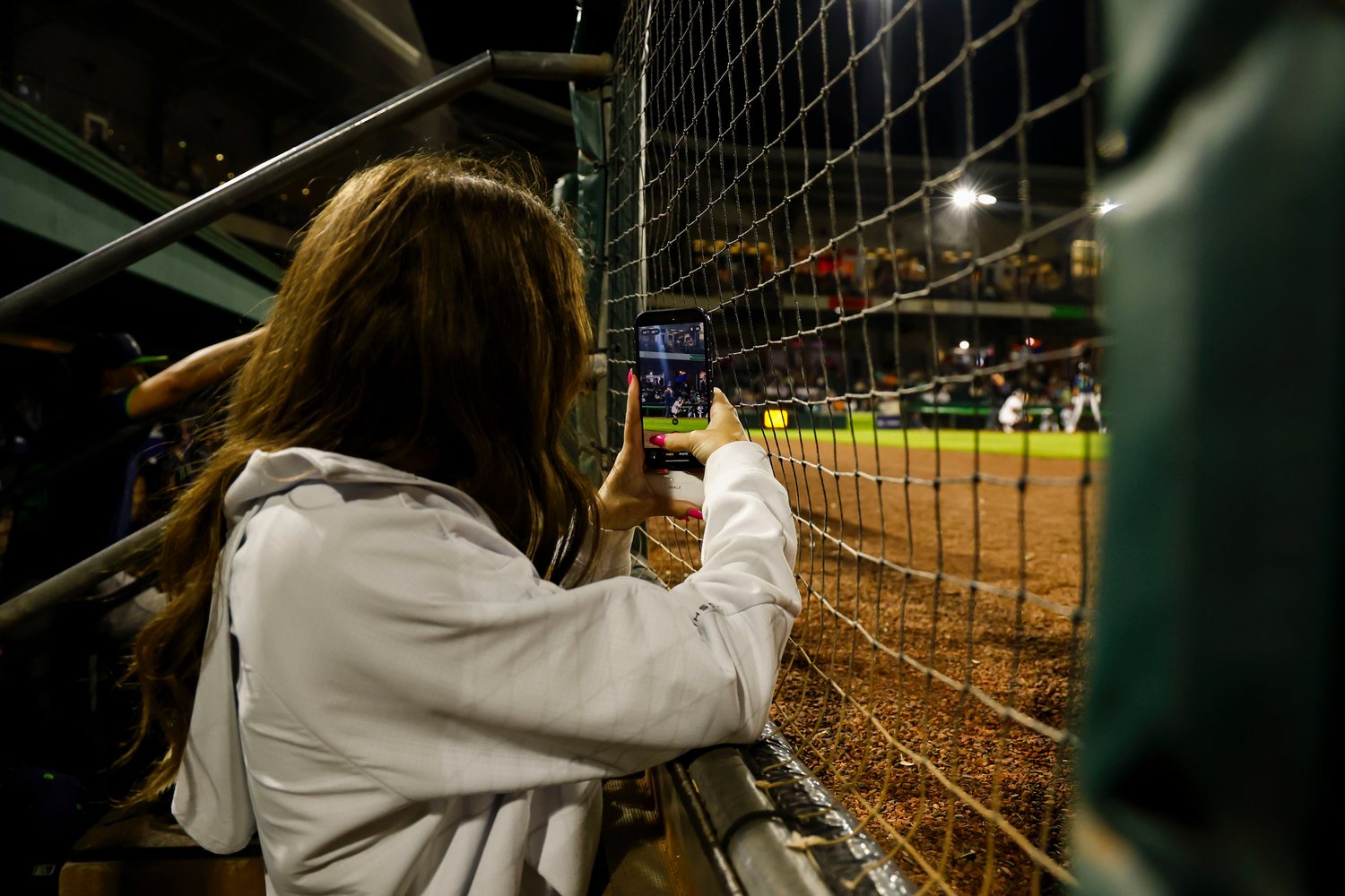 Evelyn covering a game live