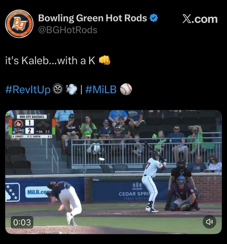 Hot Rods tweet by Evelyn